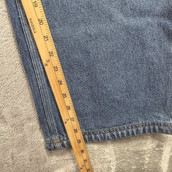 Duluth Trading Co Jeans Mens 42x30 Blue Denim 5-Pocket Workwear Straight Leg - Picture 6 of 8